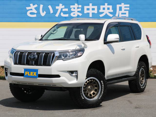 【新車入庫！】当店で最も売れ筋モデルとなりました新型プラド未登録車両★新入庫も続々ございます(^^♪　お買い得なガソリン車5人乗り！！サンルーフつき、BIG-Xナビ新品装着の定番パッケージ！