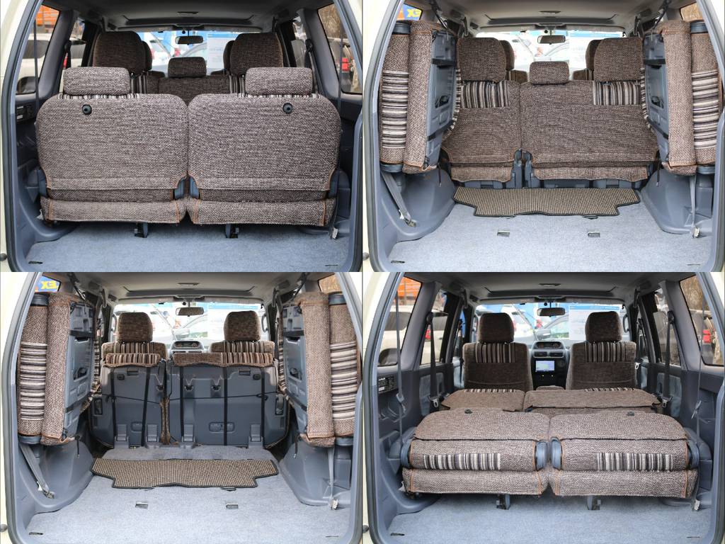 乗車人数や荷物によってシートアレンジが可能です！