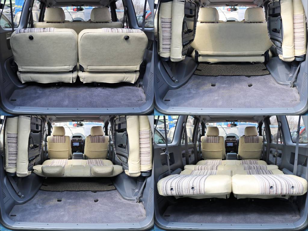乗車人数や荷物によってシートアレンジが可能です！