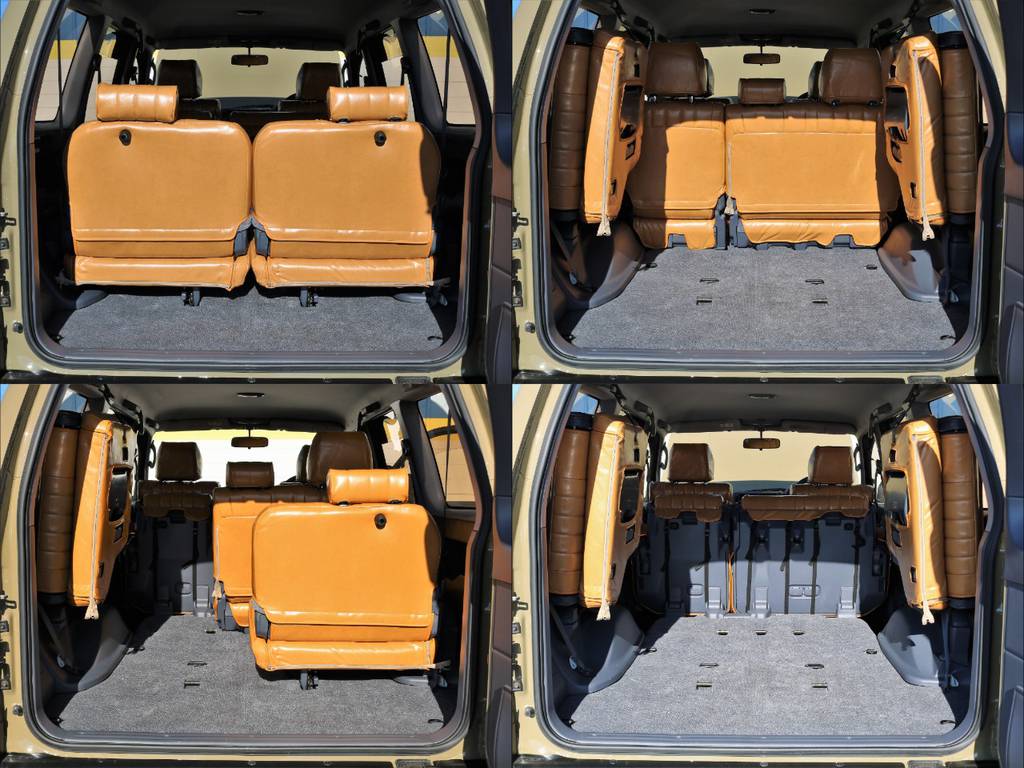 乗車人数や荷物によってシートアレンジが可能です！
