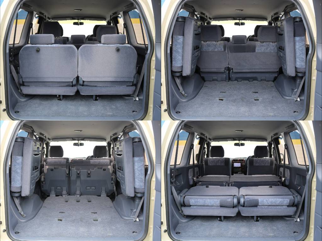 乗車人数や荷物によってシートアレンジが可能です！