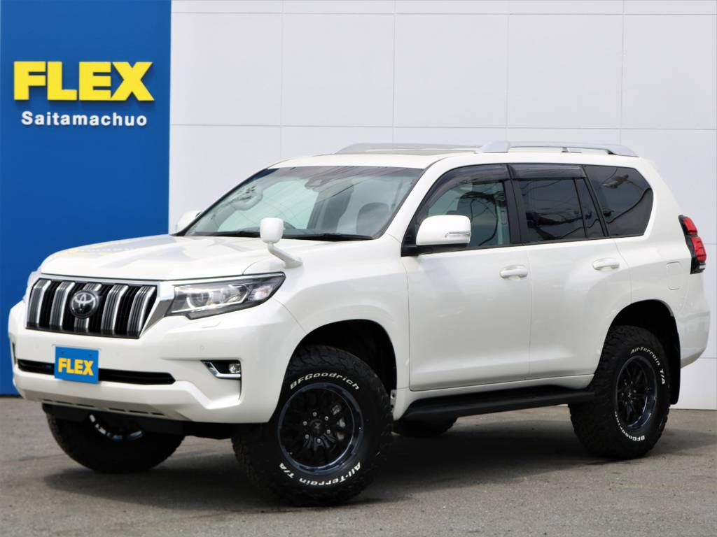 新車・現行型プラド★２インチＵＰコイル、９インチナビを組み合わせたカスタム車両の完成です。即納可能！