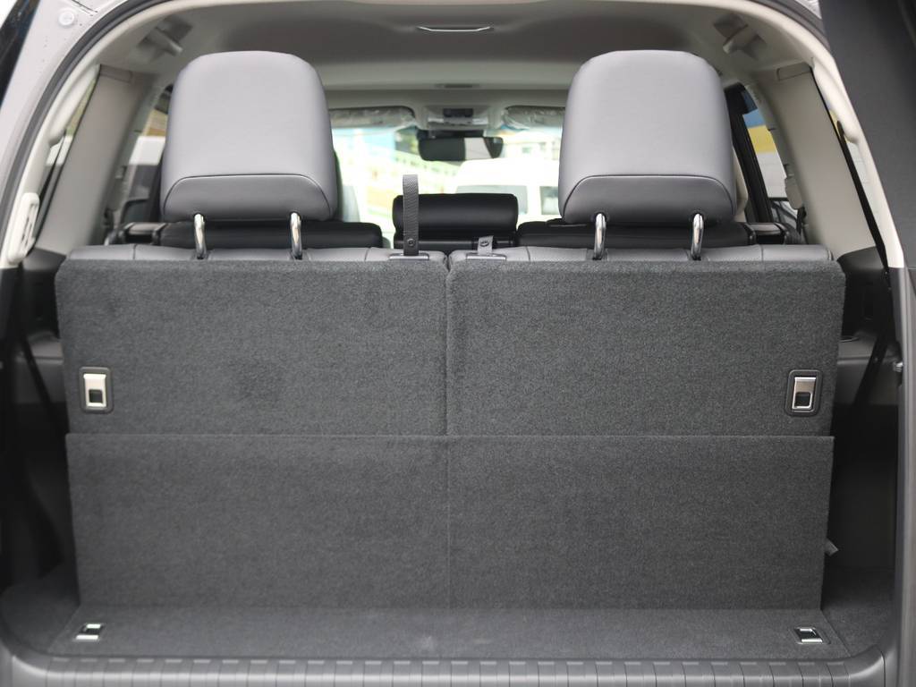 サードシートのヘッドレストも大型の物が付いているので安心感があります♪