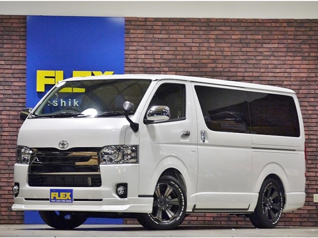 【新車未登録車】ハイエースＶ　Ｓ－ＧＬ　ダークプライム仕様　ＦＬＥＸオリジナルＶｅｒ．４　パールホワイト