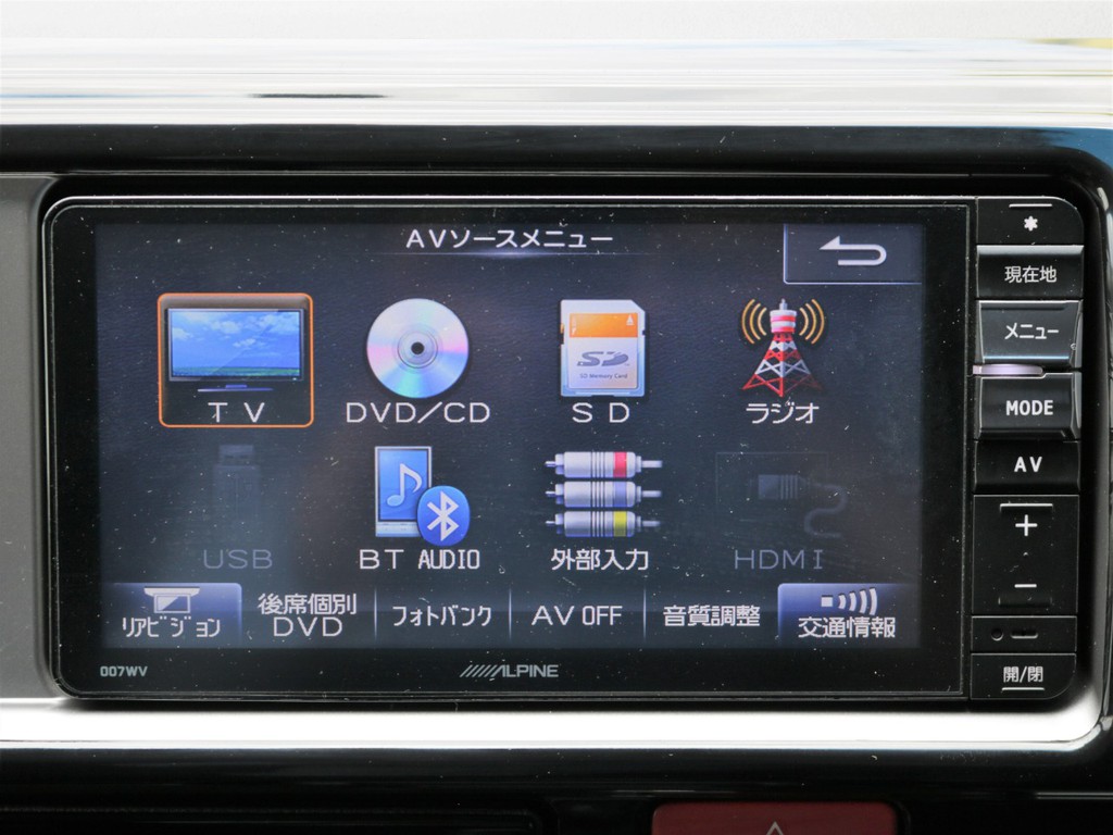 アルパイン　7インチフルセグナビ装着済み☆Bluetooth接続可能です！