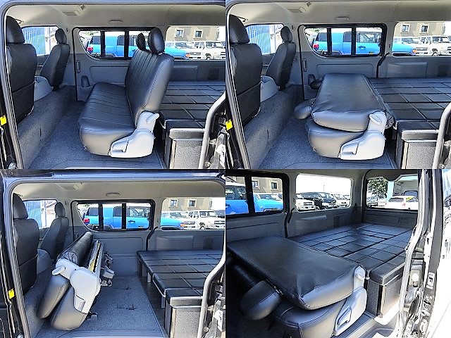 セカンドシートはフルフラット、跳ね上げも出来ますので、車中泊や荷物を載せるときは大活躍ですよ！