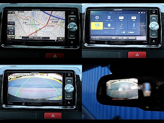 ナビ・ＥＴＣ・バックカメラナビ連動加工、バックモニター付き自動防眩ミラー☆
