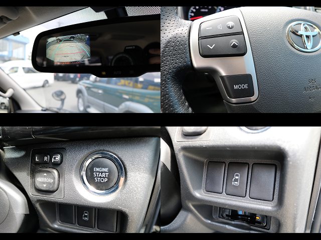 バックモニター付き自動防眩ミラー、ステアリングスイッチ、プッシュスタートボタン、電動パワースライドドア搭載☆