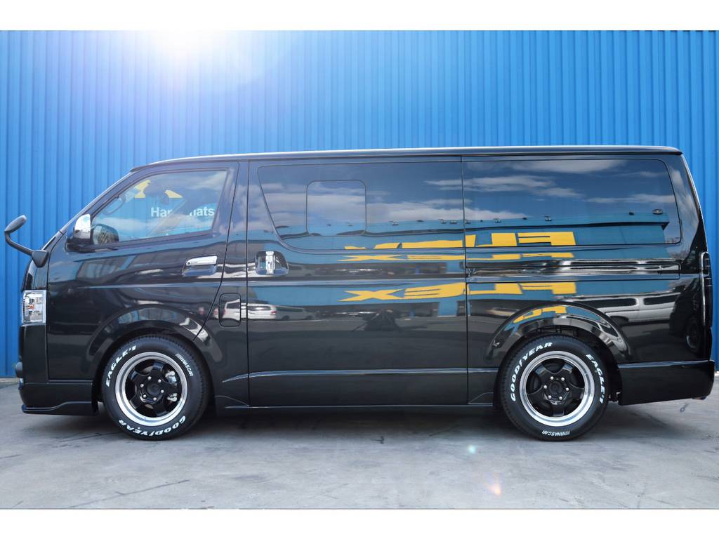 ４１５コブラフルエアロエアロカスタム☆フレックスオリジナルＤｅｌｆｉｎｏＬｉｎｅボンネット☆２インチローダウン☆ＷＯＲＫホイール☆フレックスオリジナル煌テールランプ☆
