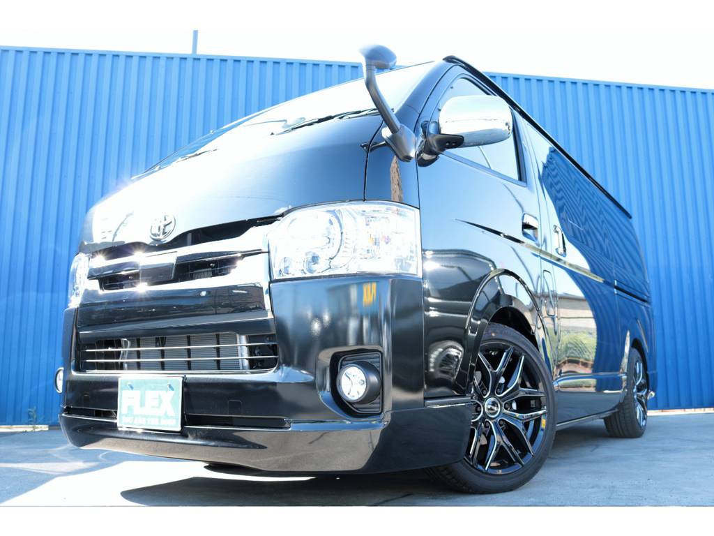 ２インチローダウン、4１５コブラクリーンルック３スポイラー、フレックスＤｅｌｆ０１ホイール☆