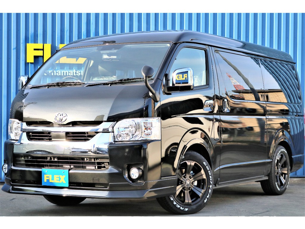 新車４ＷＤ　ハイエースワゴン　ＦＬＥＸ内装架装Ｖｅｒ２フルフラット可能　ベット　テーブル　床貼り施工済み♪