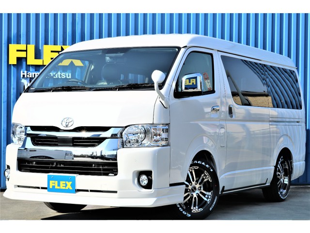 ６型４ＷＤ　ハイエースワゴン　ＦＬＥＸ内装架装Ｖｅｒ２フルフラット可能　ベット　テーブル　床貼り施工済み♪