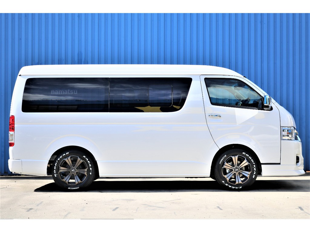 1.5インチローダウン、ＦＬＥＸフロントスポイラー、ＦＬＥＸアーバングランデホイール、グッドイヤーナスカータイヤ♪