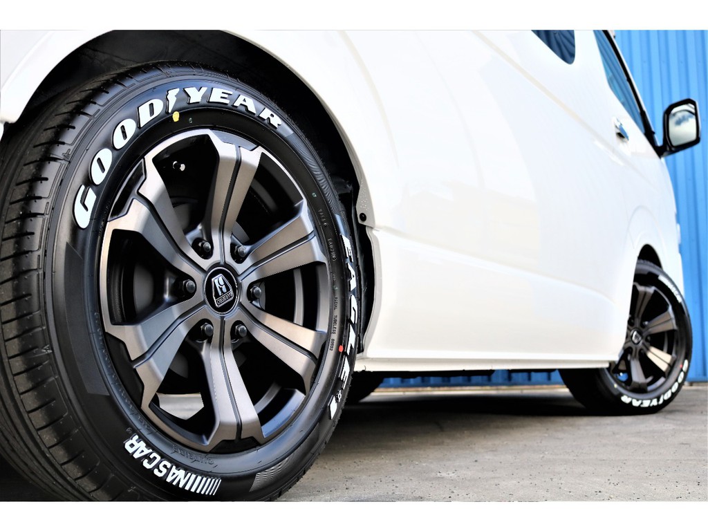 ２インチローダウン施工済み♪ＦＬＥＸホイールアーバングランデ、グッドイヤーナスカータイヤ、ＦＬＥＸオーバーフェンダー☆