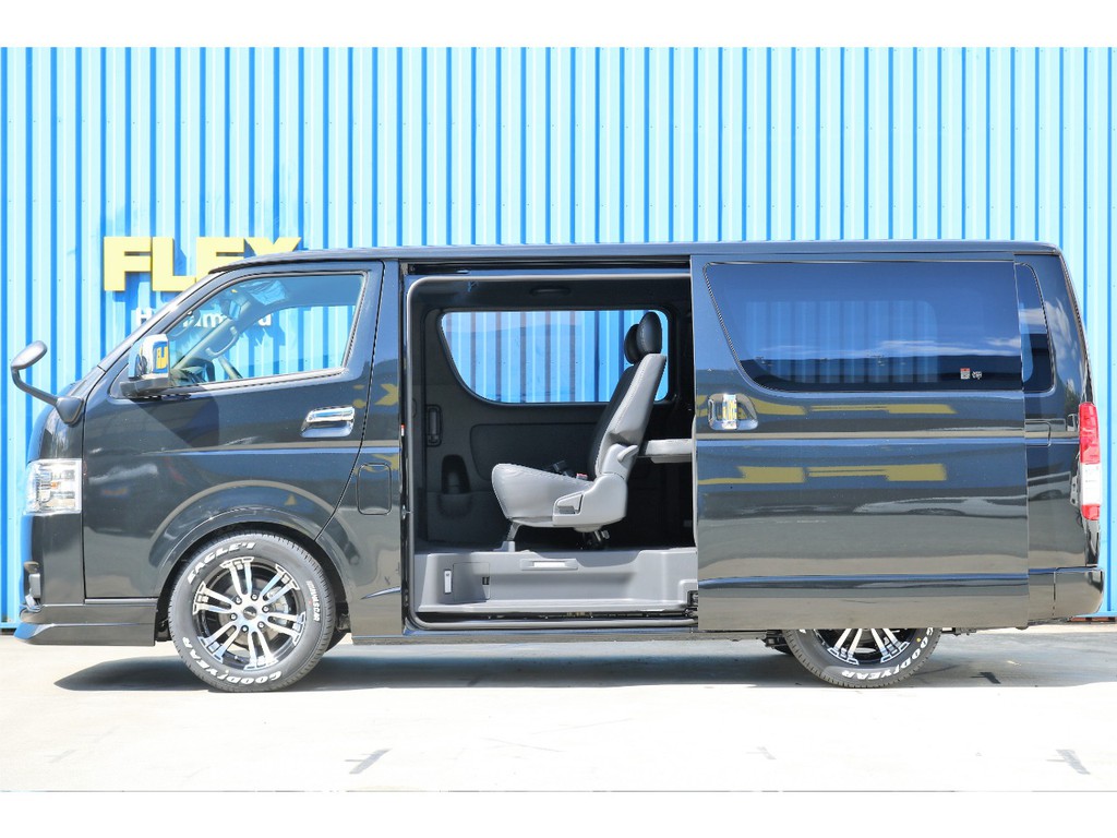 ２インチローダウン、ＦＬＥＸフロントスポイラー、ＦＬＥＸオーバーフェンダー、ＦＬＥＸホイールＤＥＬＦ０２、グッドイヤーナスカータイヤ♪