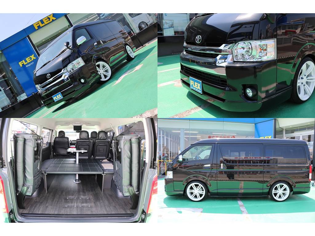 ローダウン＆室内架装ともに公認取得致します！１２０回払い、リース販売などなんでも名古屋店にご相談ください！