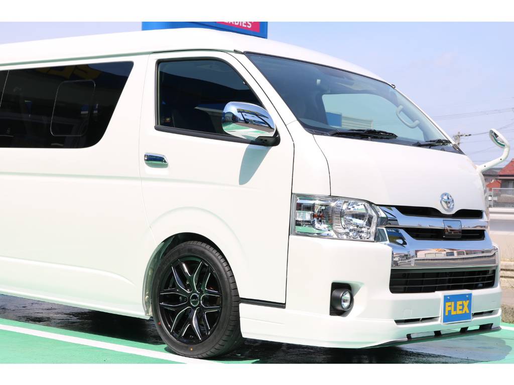 ＦＬＥＸオリジナルフロントスポイラー♪パール×ブラックの塗分け施工済み♪