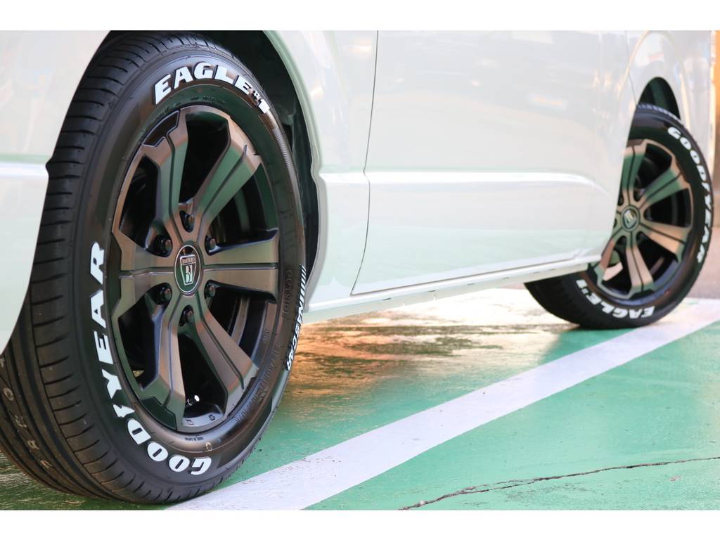 タイヤはGOODYEAR　ナスカーイーグルをセレクト！マッチしてます！