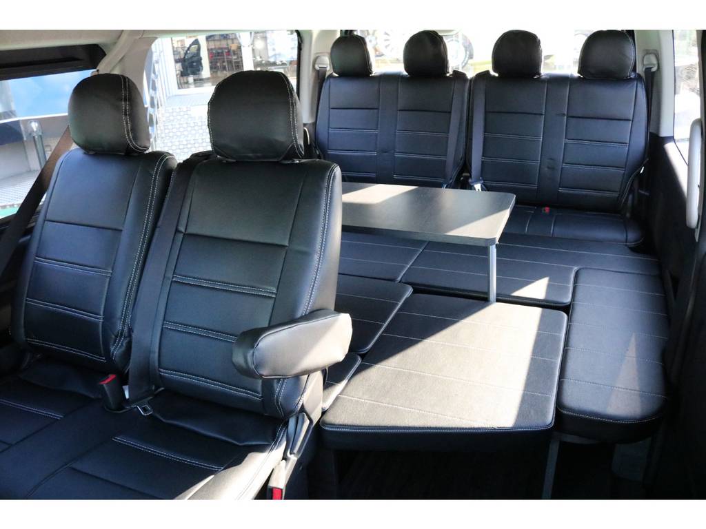 車中泊可能な使い勝手抜群の内装です♪