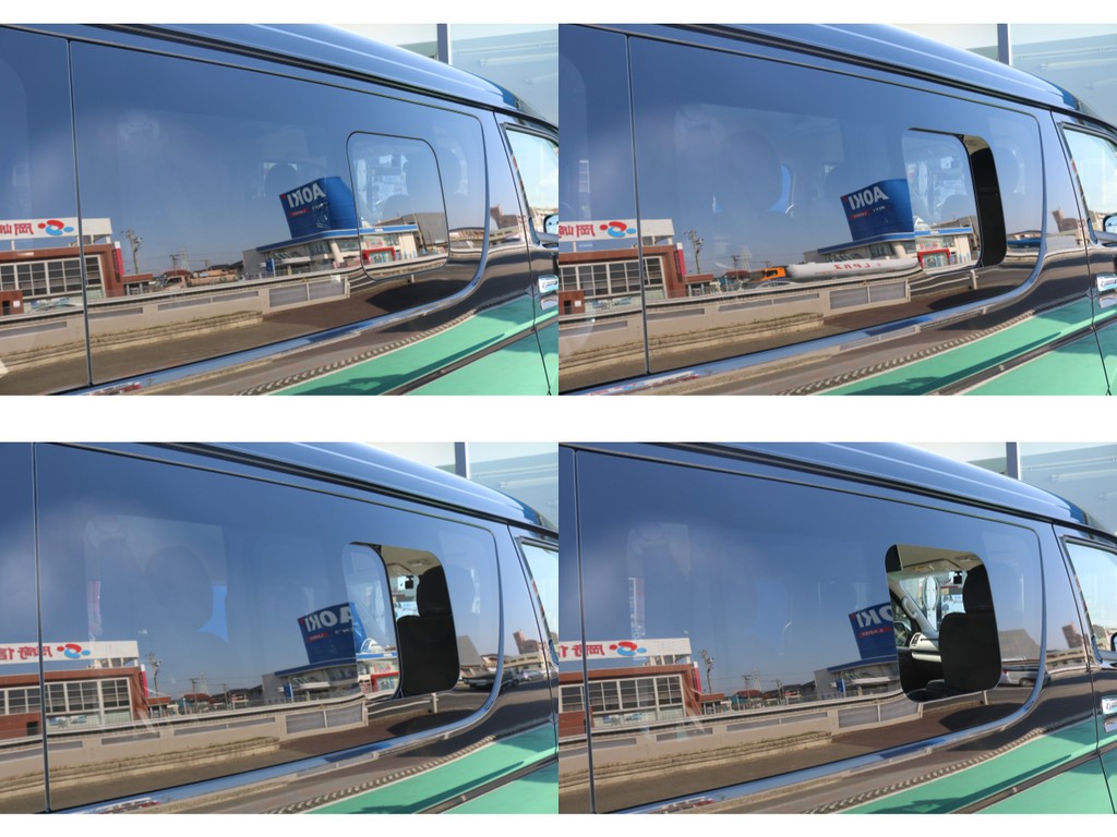 運転席側には小窓が付いております♪