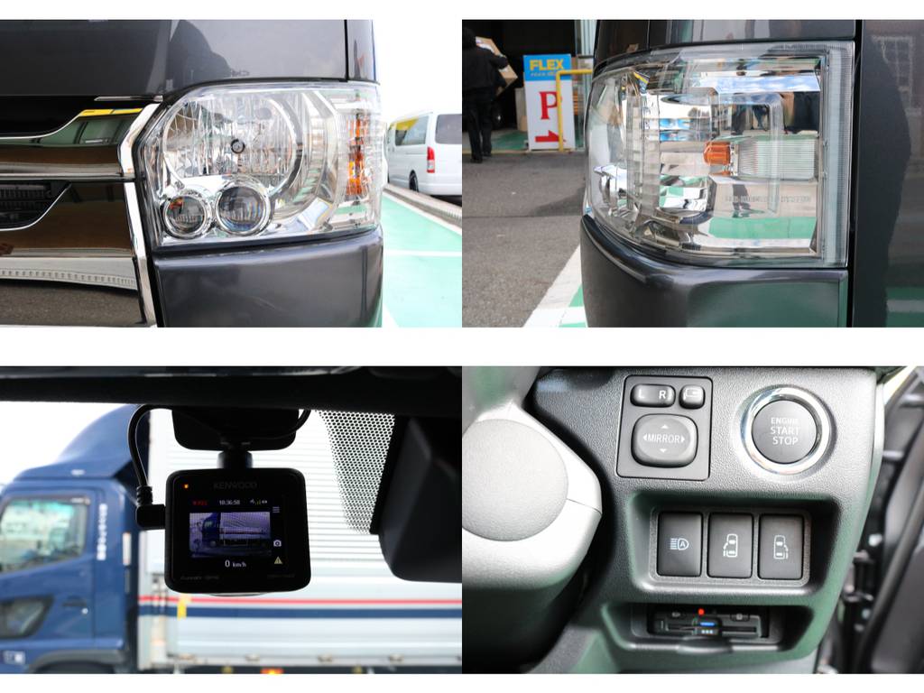 LEDヘッドライトもクリアスモーク加飾（ダークプライムⅡ専用）・プッシュスタート対応・ドライブレコーダー取付済み！！