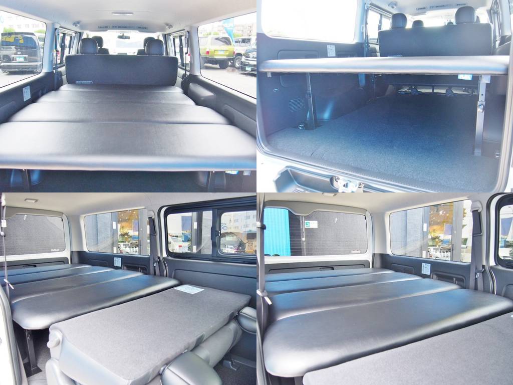 セカンドシートの高さに合わせて広大なベッドにして良し！荷物の大きさに合わせて高さ調整して良し！スタイルに合わせて調整出来ます♪