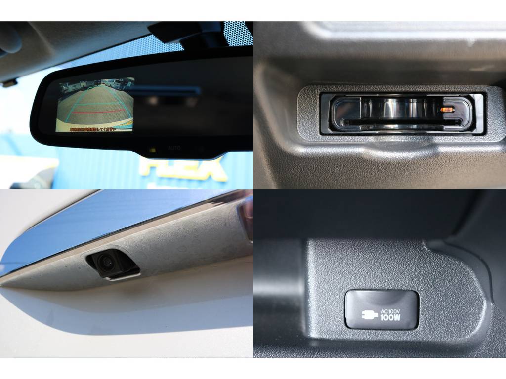 バックカメラ内蔵防眩ミラー・ＥＴＣ・ＡＣ１００Ｖ電源