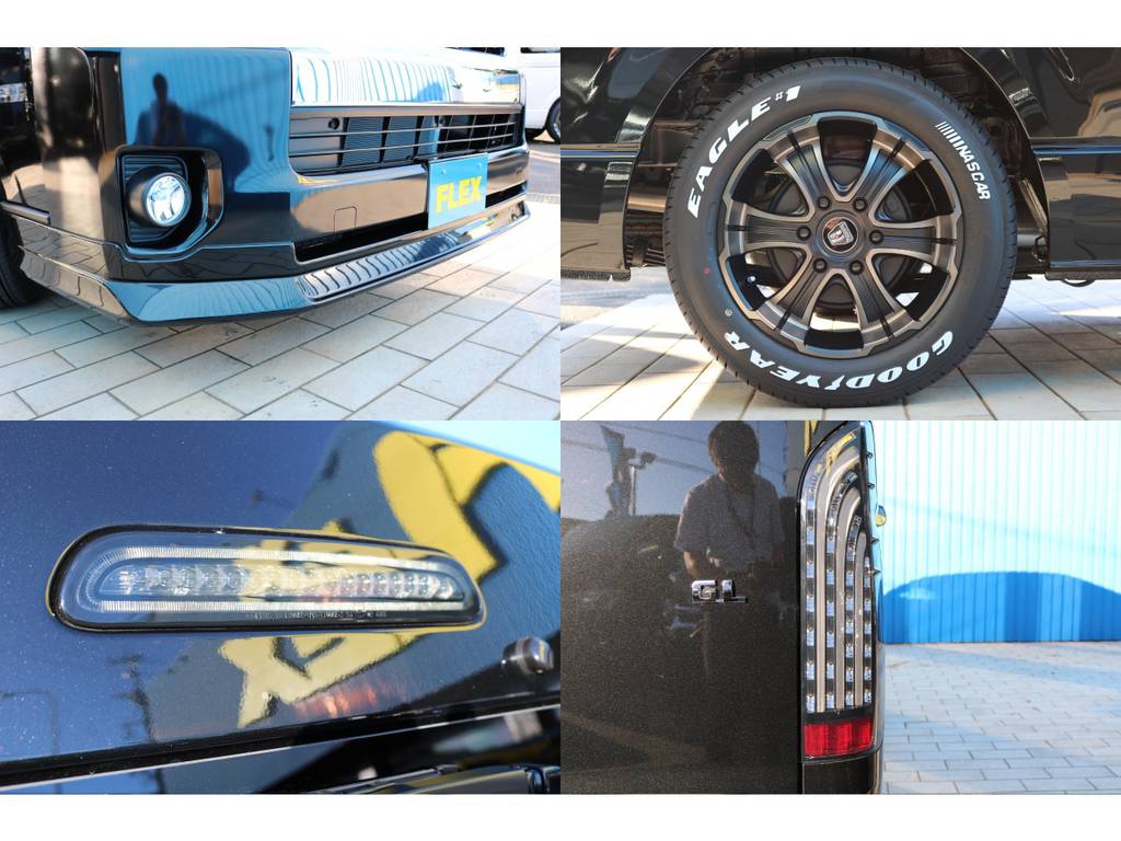 ＦＬＥＸオリジナル　フロントリップスポイラー・ＦＬＥＸ　煌きＬＥＤテールランプ　コプラスハイマウントストップランプ！