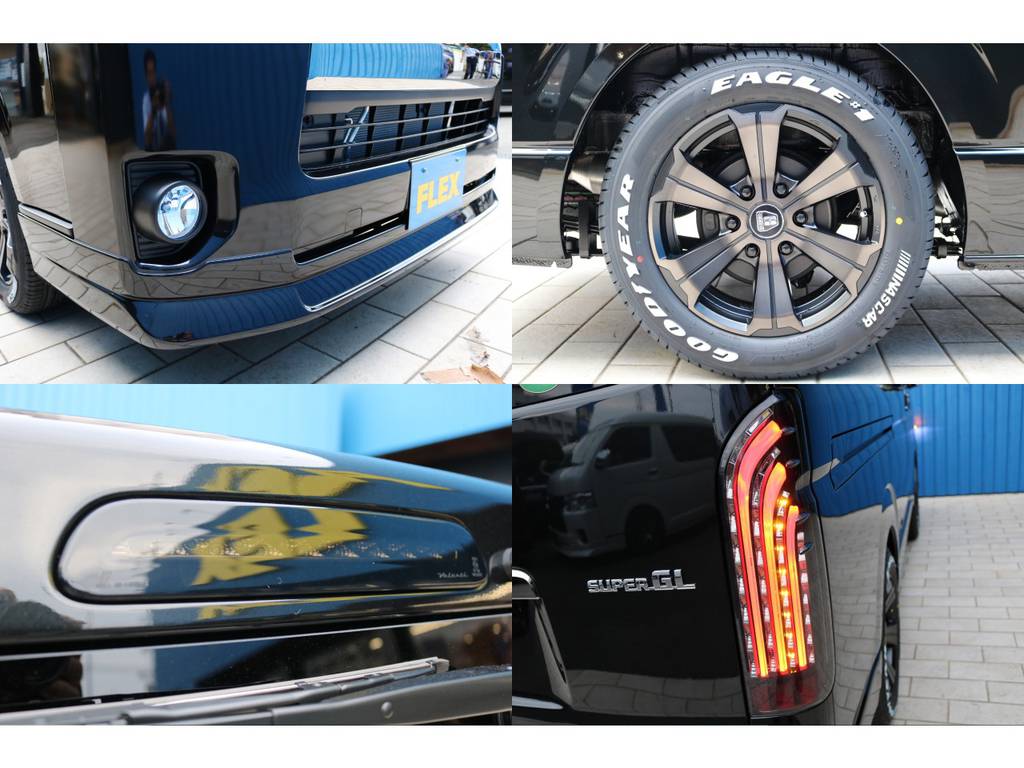 ＦＬＥＸオリジナルフロントリップスポイラー・ヴァレンティハイマウントストップランプ・ＦＬＥＸオリジナル煌きＬＥＤテールランプ！