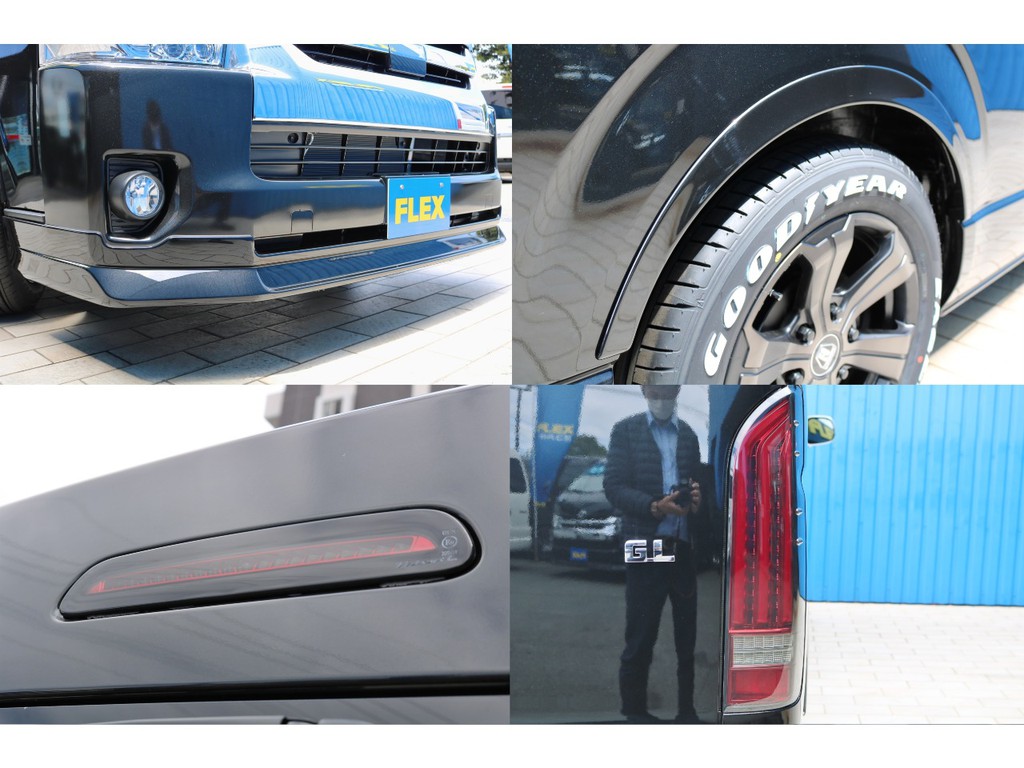 ＦＬＥＸフロントリップスポイラー・ＦＬＥＸオーバーフェンダー・ＦＬＥＸアルティメットＬＥＤテールランプ・ＦＬＥＸアルティメットハイマウントストップランプ！ＦＬＥＸオリジナルパーツで仕上げました！
