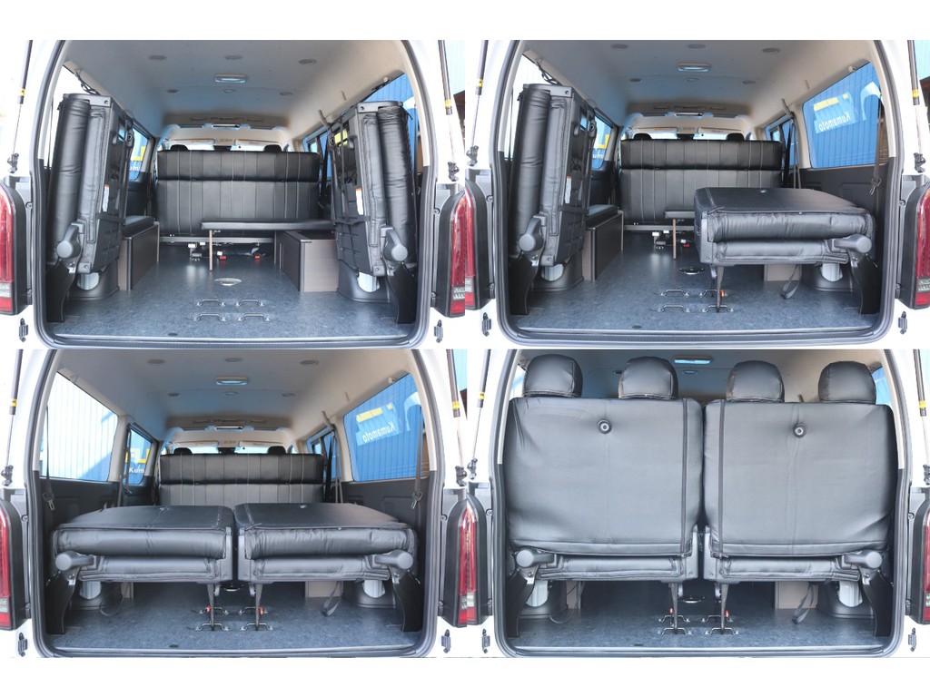 ４列目跳ね上げシートを跳ね上げるとラゲッジスペースとしてもお使い頂けます！