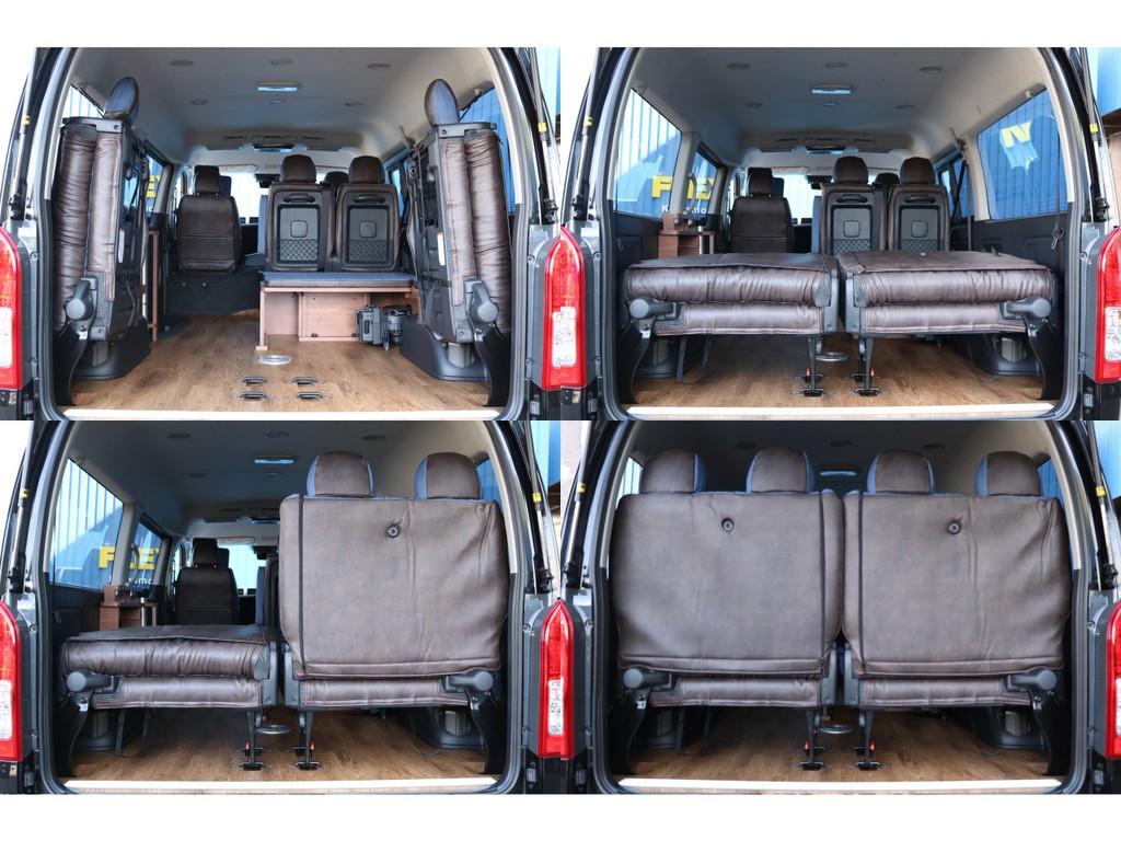 ４列目純正跳ね上げシート！跳ね上げると、ラゲッジスペースとしてもお使い頂けます！