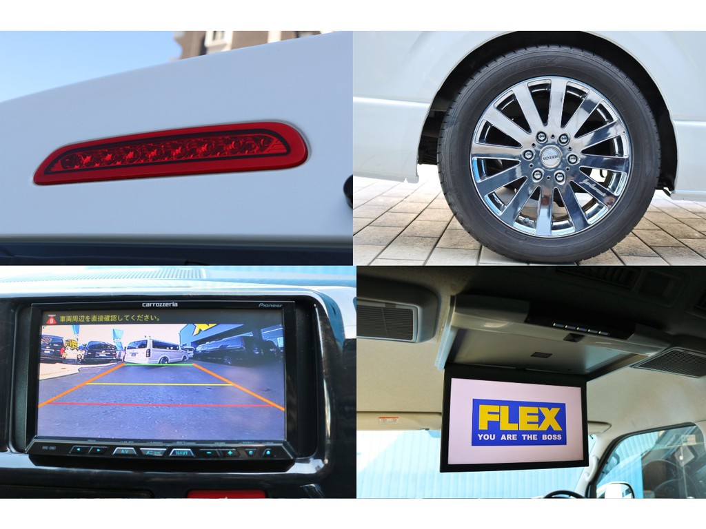 ヴァレンティハイマウントストップランプ！バックカメラや大型フリップダウンモニター付きです！