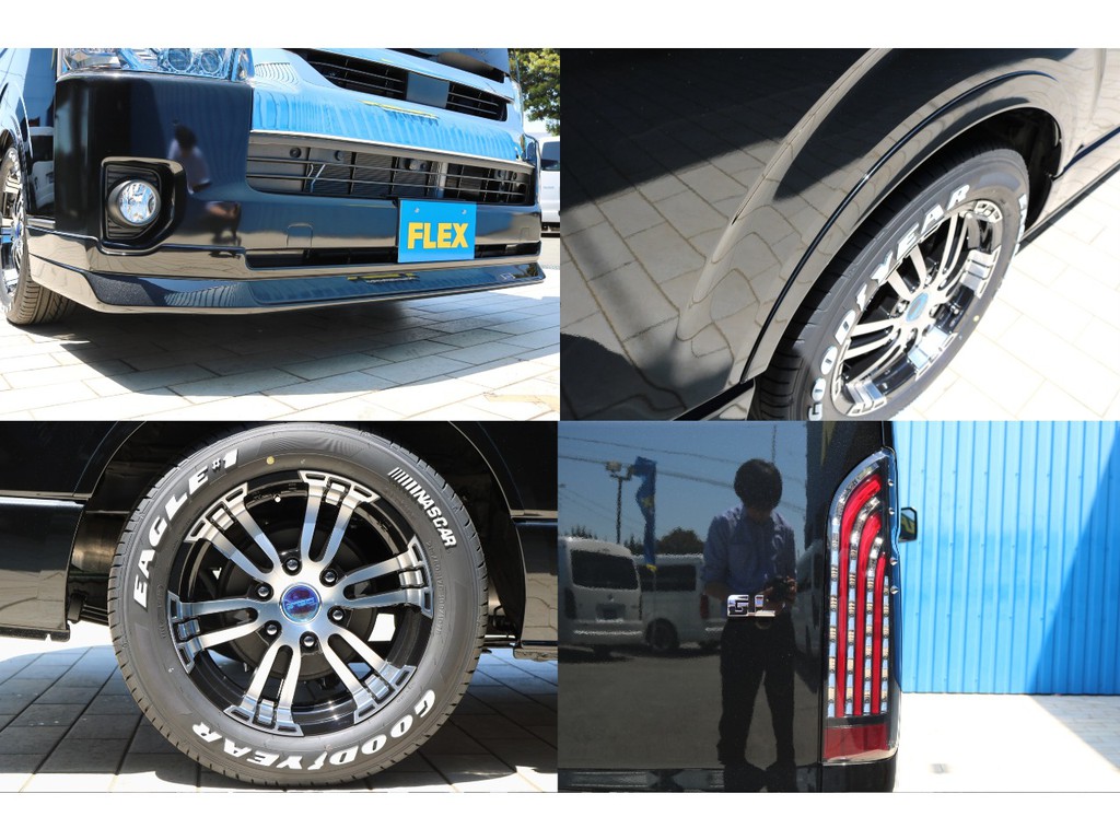 ＦＬＥＸフロントリップスポイラー・ＦＬＥＸオーバーフェンダー・ＦＬＥＸデルフ０２ＡＷ・ＦＬＥＸ煌きＬＥＤテールランプ！ＦＬＥＸオリジナルパーツで仕上げました！