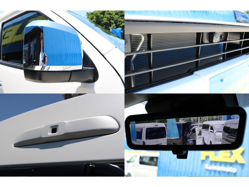 カメラ内臓の電動格納式リモコンドアミラー！フロントカメラ！後方カメラを装備！