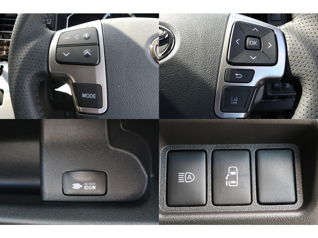 純正スイッチ類で様々な操作や便利機能が使えます♪