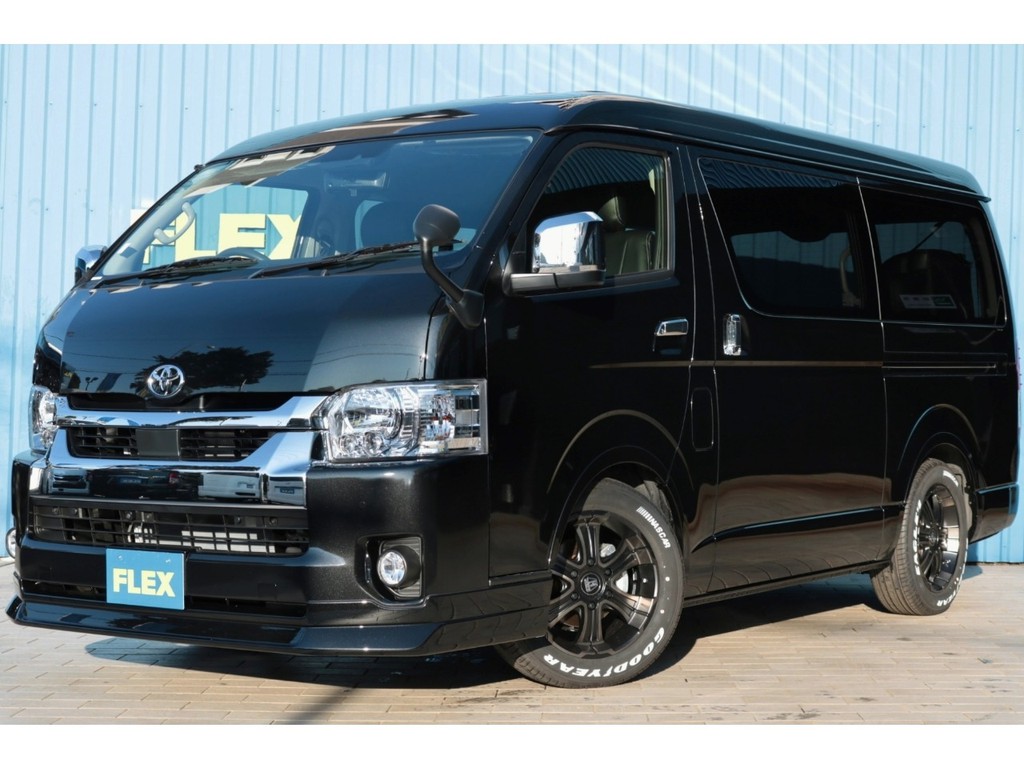 一部改良後新型！【ナビ・フリップダウンモニター＆ＦＬＥＸカスタムパッケージ】純正内装車をベースにライトカスタムを施しました♪