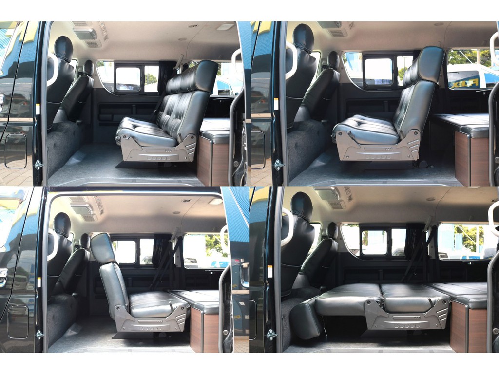 シートは前後にスライド可能！ 対面やフルフラットのシートアレンジが可能です！