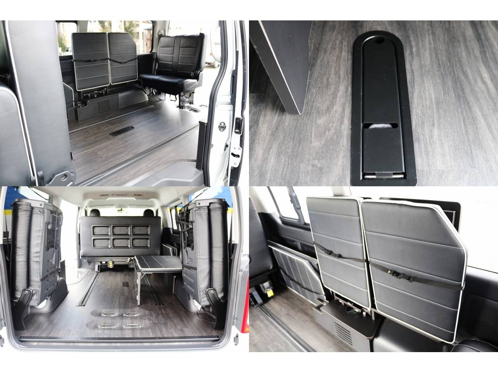 マットやいすを跳ね上げ格納可能！