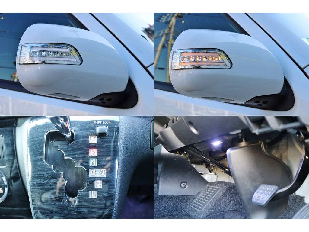 ドアミラーウィンカー付き♪シフトパネルＬＥＤ施工されているので、夜間もシフト位置見やすいですね♪