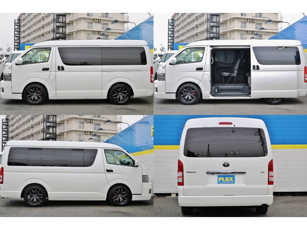 片側パワースライド付き！運転席側前後小窓付き！！