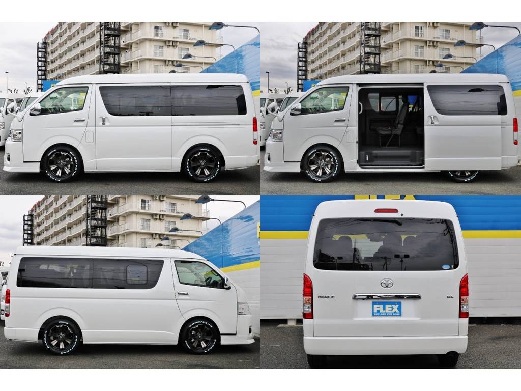 ハイエースワゴンGLはスライドドア開口部分がとても広いで乗り降りが楽々です！