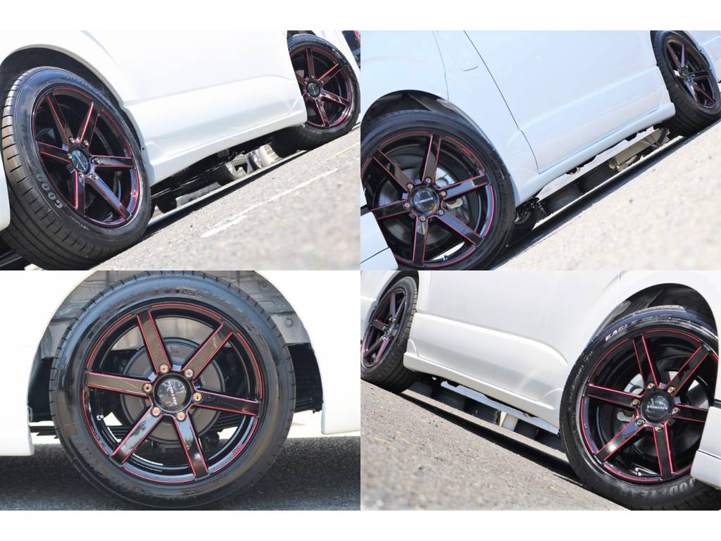 ４１５コブラ　バットラッカー特注の18インチレッド＆GOODYEAR RV-Fの組み合わせ♪♪