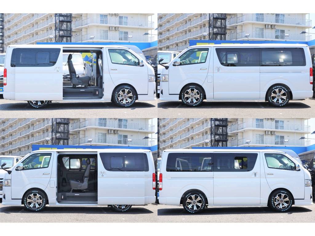 両側小窓付のスライドドア！広い間口で乗り降り楽々！