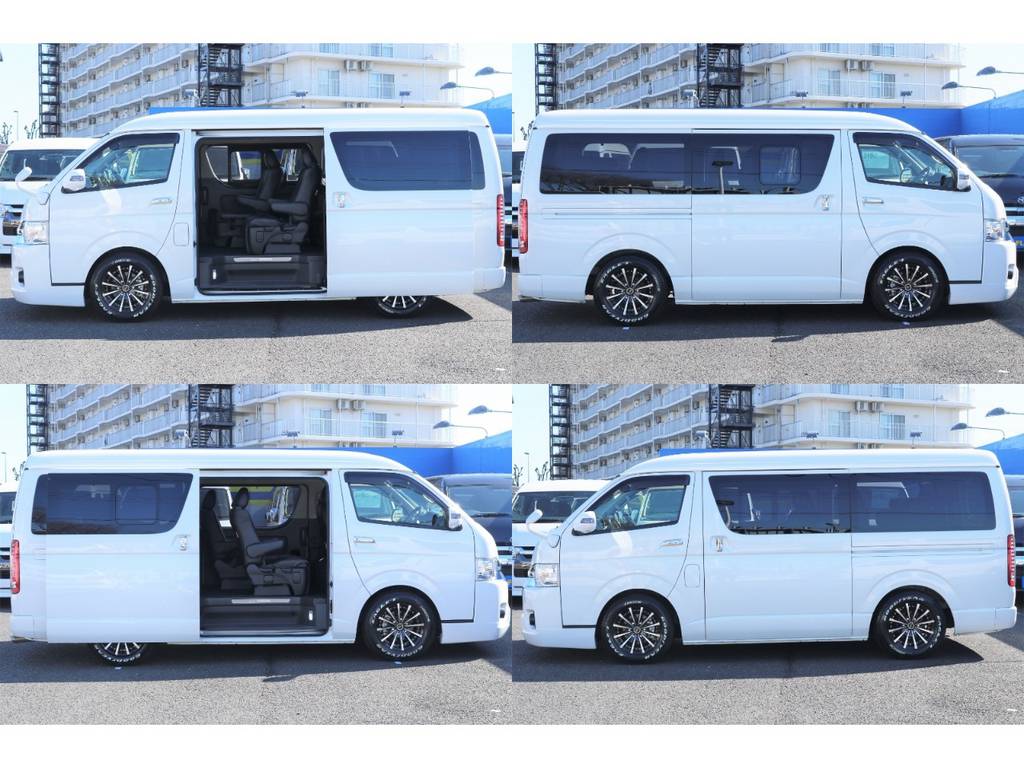 片側電動スライドドアと小窓付のスライドドアで快適ドライブ♪
