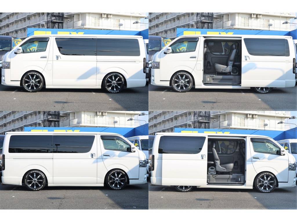 パワースライドドアはワンタッチで開き、広い開口部と広い荷室で荷物がたっぷり入ります。