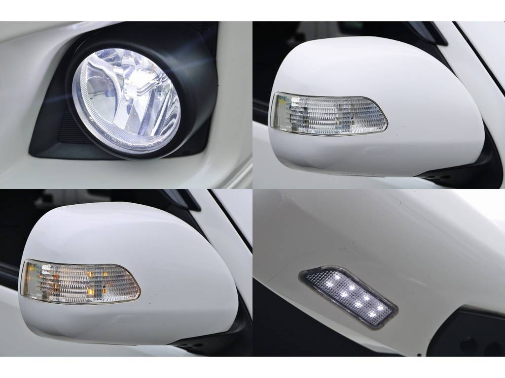 社外ウィンカーミラー、LEDフォグバルブなど視認性の上がる装備が豊富です！
