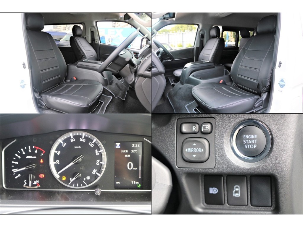 全席シートカバー付き！メーカーオプションのプッシュスタート機能付き！
