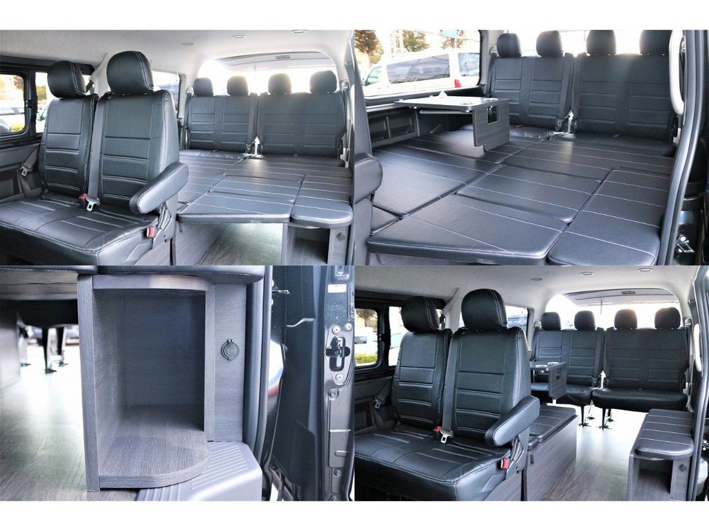 フルフラット可能なので、車中泊もできます！