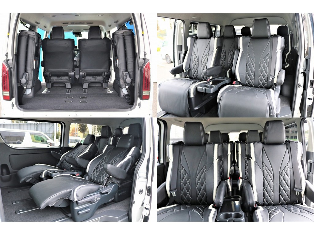 オットマン付きなので車内でくつろいでドライブが可能です！